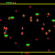 A screenshot of Robotron: 2084 in action, with little pixel robots everywhere.